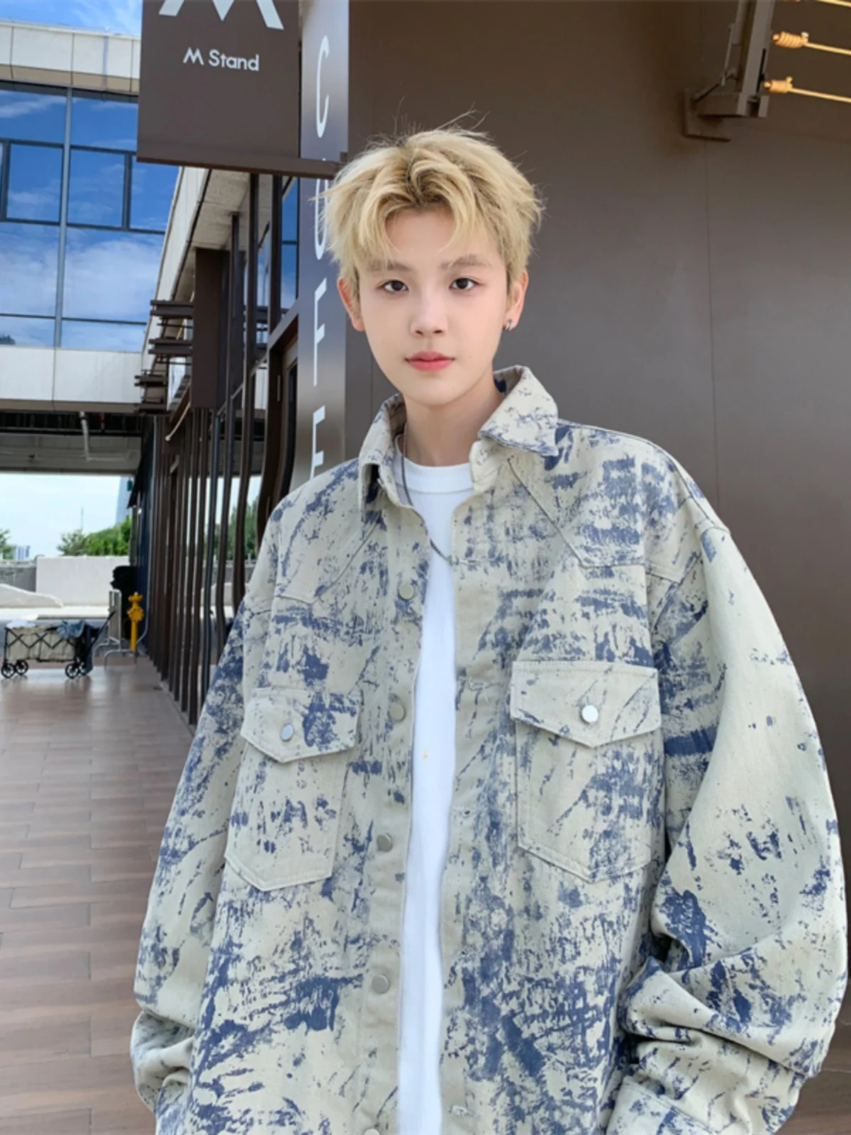 Джинсовое пальто American High Sense мужская весенне-осенняя молодежная модная брендовая