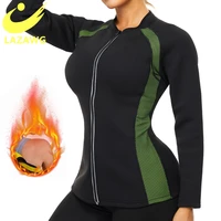 lazawg woman sweat sauna shapewear hot neoprene body shaper gym slimming workout waist trimmer suit hot sweat shirts tank tops