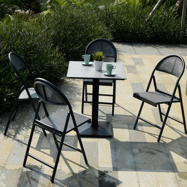 

Marble square table Furniture manufacturer sales banquet dining business Outdoor Patio Hotel aluminum garden table and chair