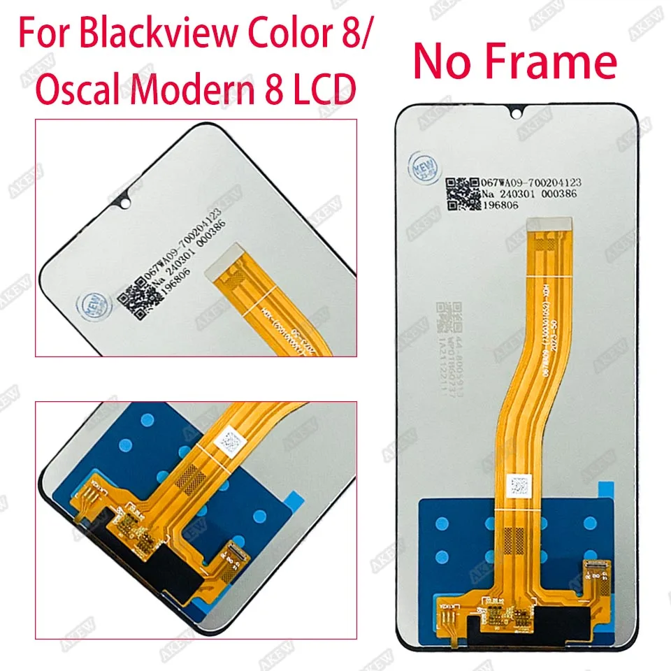 Фото AKEW новый оригинальный для Blackview Color 8, ЖК-дисплей Oscal Modern 8, сенсорный экран, цвет 8, сменный преобразователь в сборе Pantalla №3