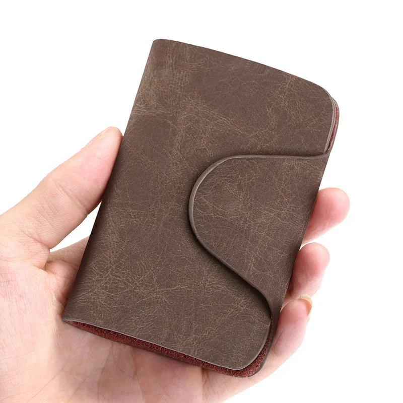 Men's Card Case Real Cowhide Multi-card Position Business Card Holder Large Capacity Compact Card Holder Vintage Card Case