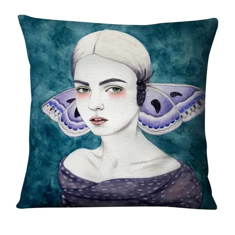 Винтажный чехол-Подушка С Рисунком бабочки для девочек Женский чехол домашнего