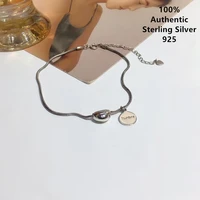 sterling silver tobilleras de plata de ley 925 mujer hangtag hip hop style vintage anklets ankle bracelet jewelry for women 2022