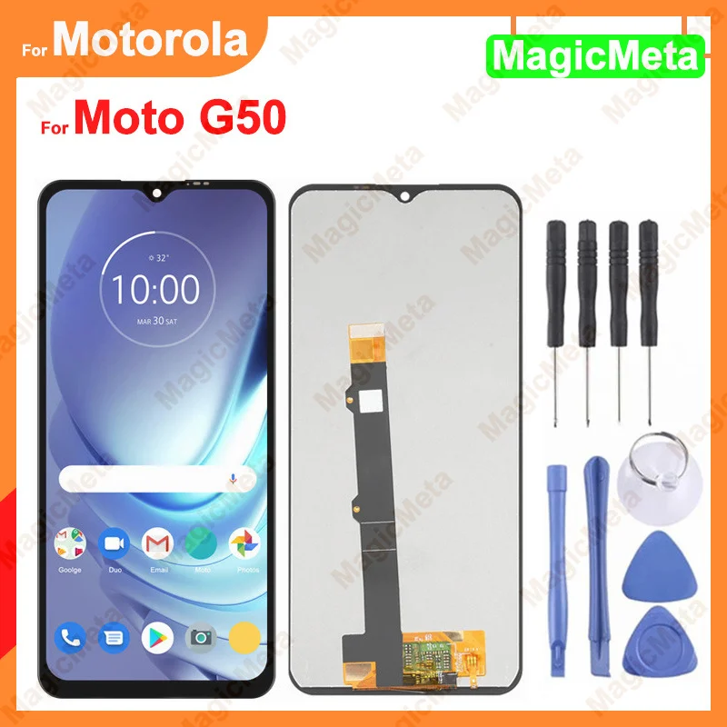 

Оригинальный дисплей для Motorola Moto G50, ЖК-дисплей с сенсорным экраном и дигитайзером в сборе для Moto XT2137-1, Замена ЖК-дисплея