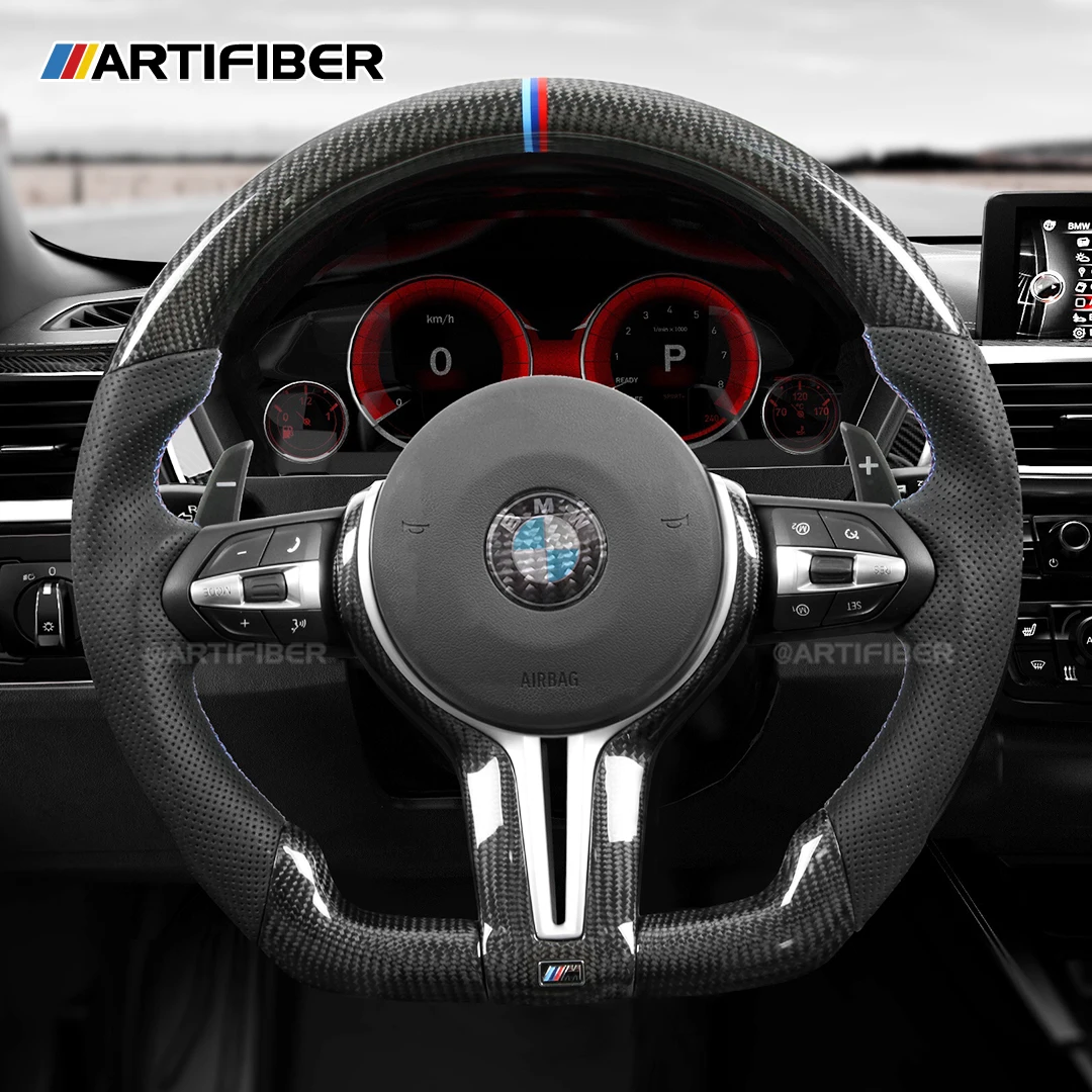 

100% Real Carbon Fiber Steering Wheel for BMW F87 M2 F80 M3 F82 F83 F15 F34 F20 F21 F25 X5
