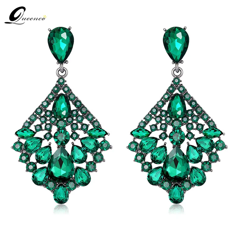

Luxury Earring Bridal Crystal Big Dangle Drop Earrings Trends Jewelry Pendientes For Women Wedding Earings Ear Accessories