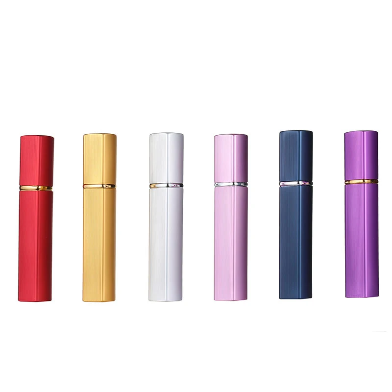 

12ML Mini Perfume Atomizer Travel Aluminum Nozzle Glass Bottle Empty Cosmetic Containers Metal Parfume Refillable Sprayer Hot