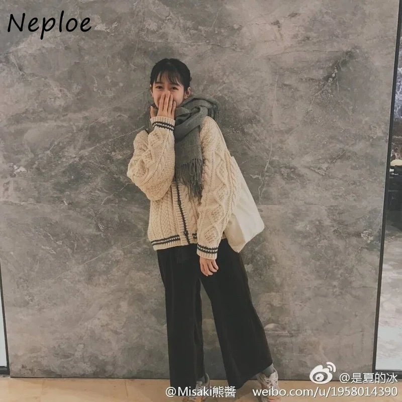 Милый однобортный свитер Neploe для колледжа женские свитера в Корейском стиле