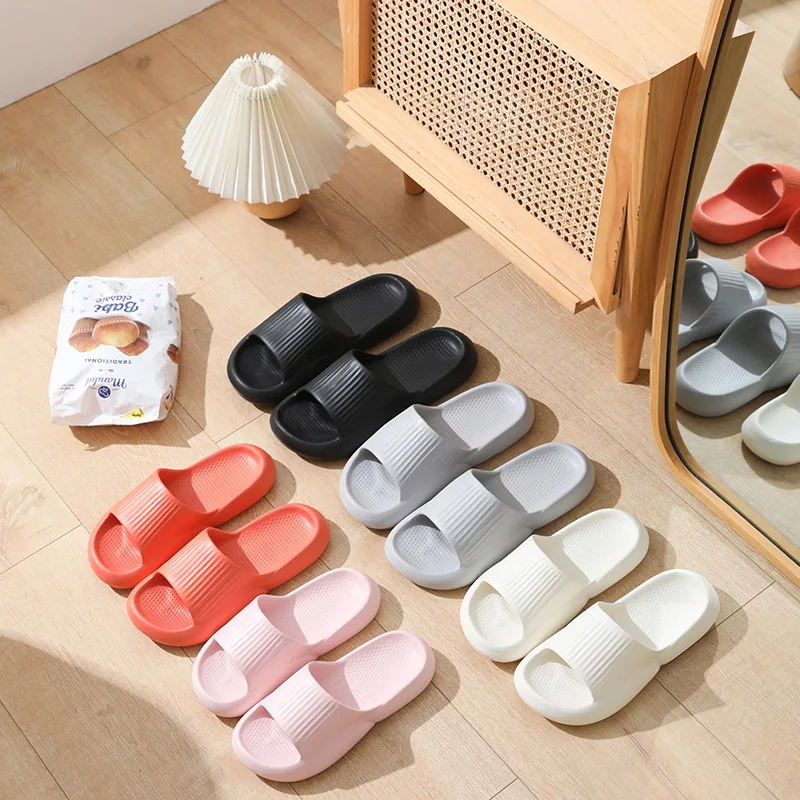 Slippers Women's household couple Men's bathroom anti-skid wear-resistant men's slippers women shoes Simple and durable