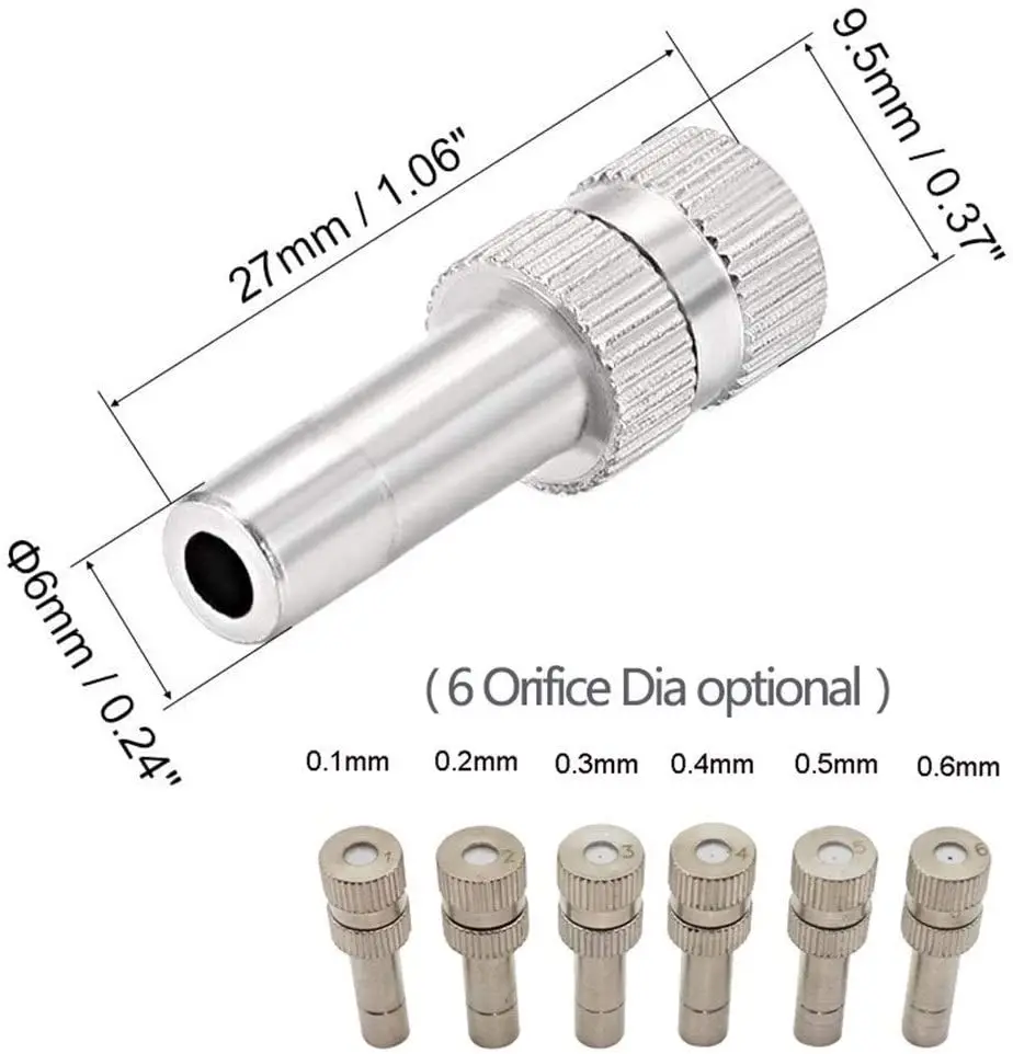 Форсунка для орошения сада аэрозольная насадка быстрое соединение 6 мм 2 шт. |