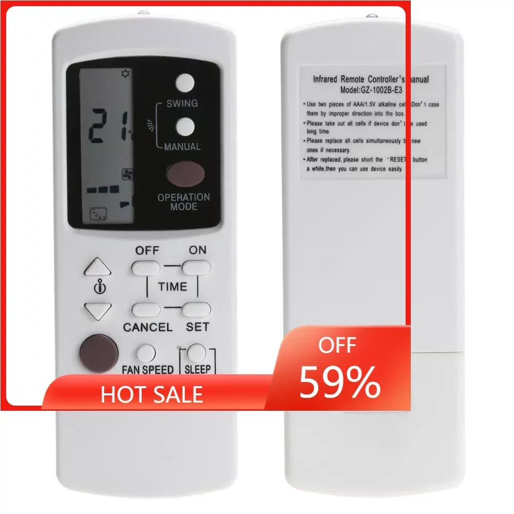 

Universal Air Conditioning Remote Control for Galanz GZ-1002A-E3 GZ-1002B-E1 GZ-1002B-E3 GZ01-BEJ0-000 air Conditioner