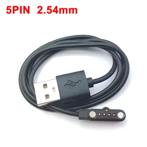 Imported 5 pin Pogo Magnet Cable for Kids Smart Watch Charging Cable USB 2.54mm Charge Cable for A20 A20S TD0