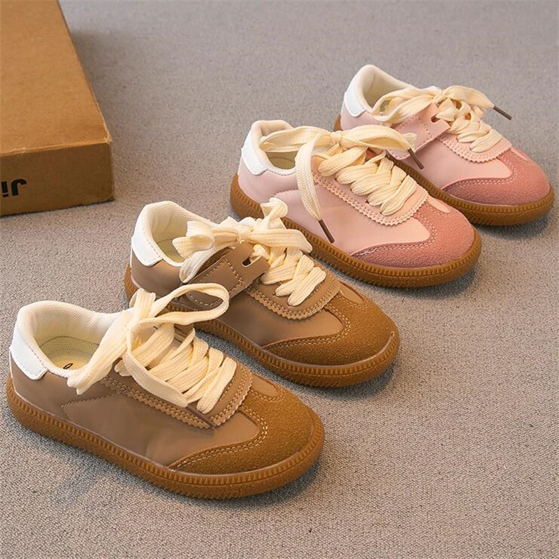 

High Quality Leather kids Sneakers Children's Casual shoes Baby Boy and girls sports Shoes
