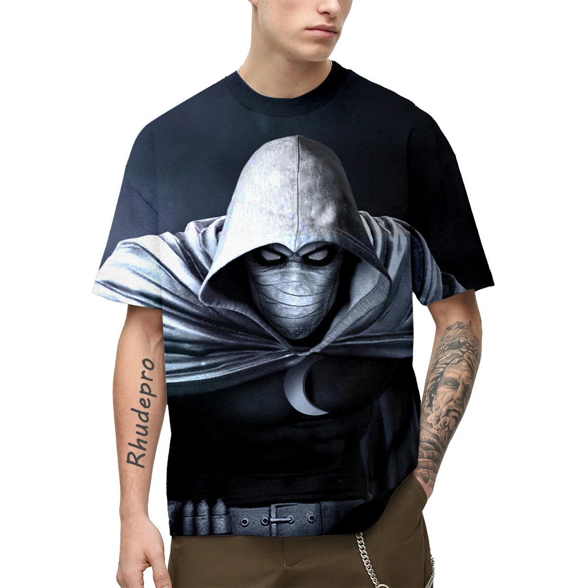 Футболка Miniso с 3D-принтом машина войны Мстителей летняя мужская футболка коротким