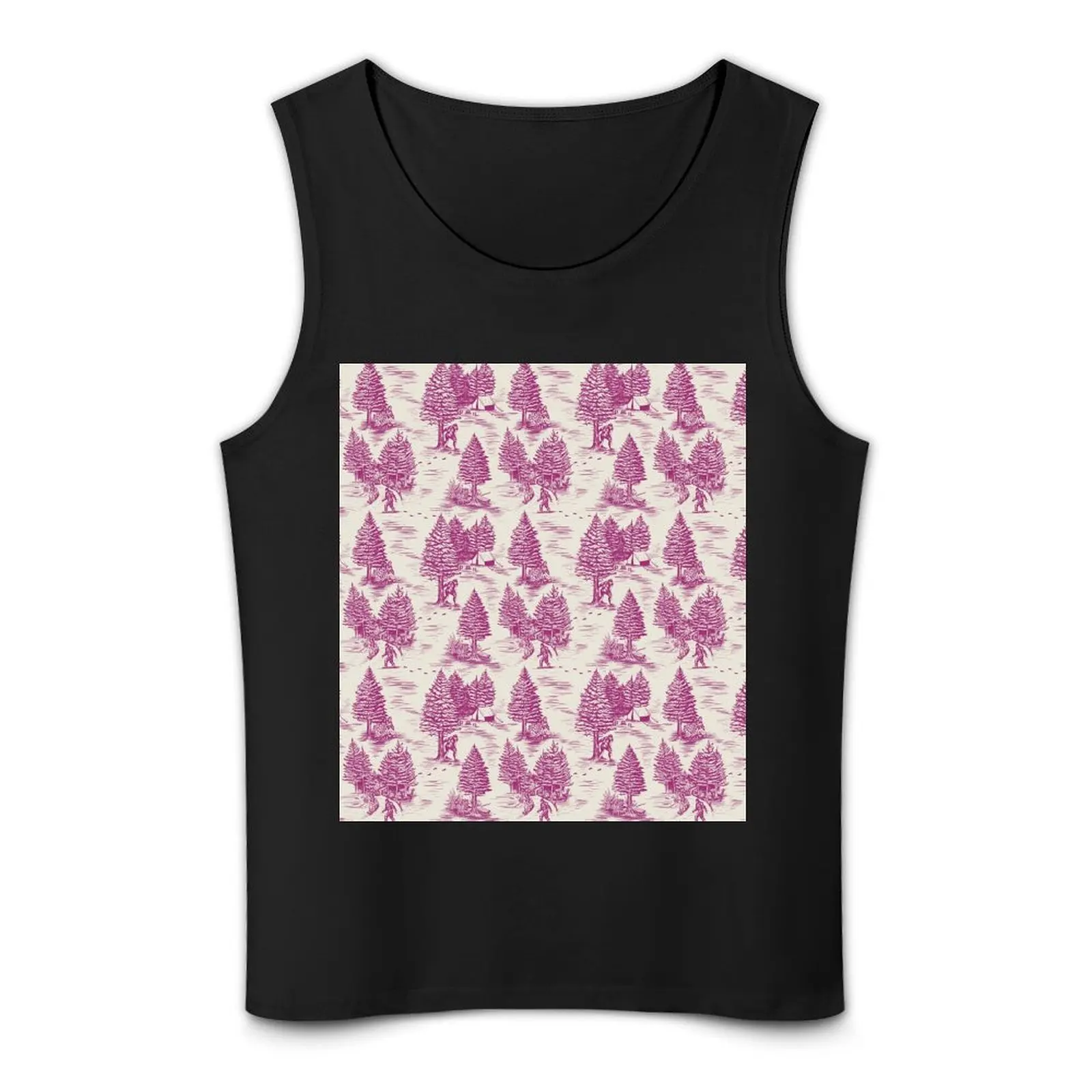 Пурпурная майка Bigfoot / Sasquatch Toile de Jouy для мужчин мужская одежда