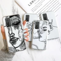 case for huawei p40 lite cases soft clear funda honor 50 10x lite 10i 20i 8x 9a 20 50 nova 8i 7 p30 pro p20 p smart 2021 z cover