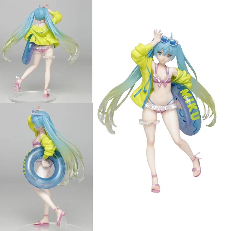

Pre Sale Hatsune Miku Bikini Beach Swimwear Action Anime Figure Collection Ornament Model Gift Toy 18cm NEW For Children