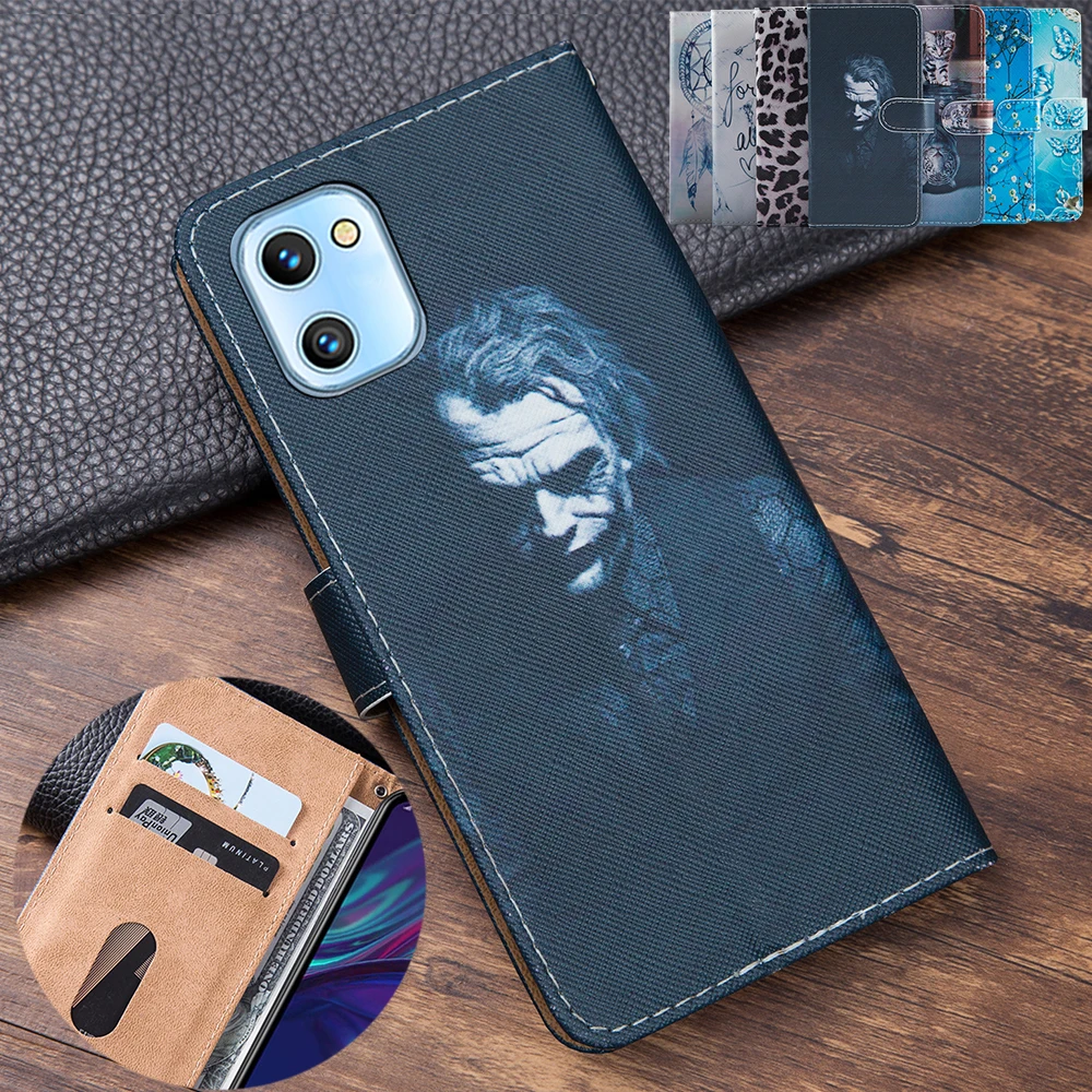 Кошелек клоун флип-чехол для книги UMIDIGI A13S чехол с цветочным рисунком кота