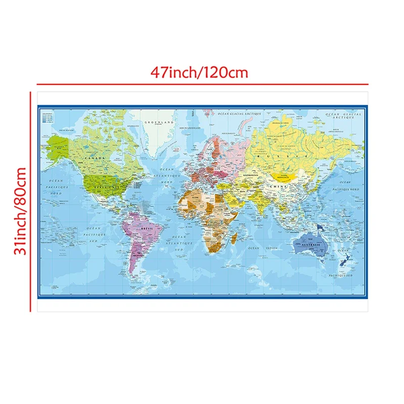 

Карта мира Carte Du Monde из полиэстера