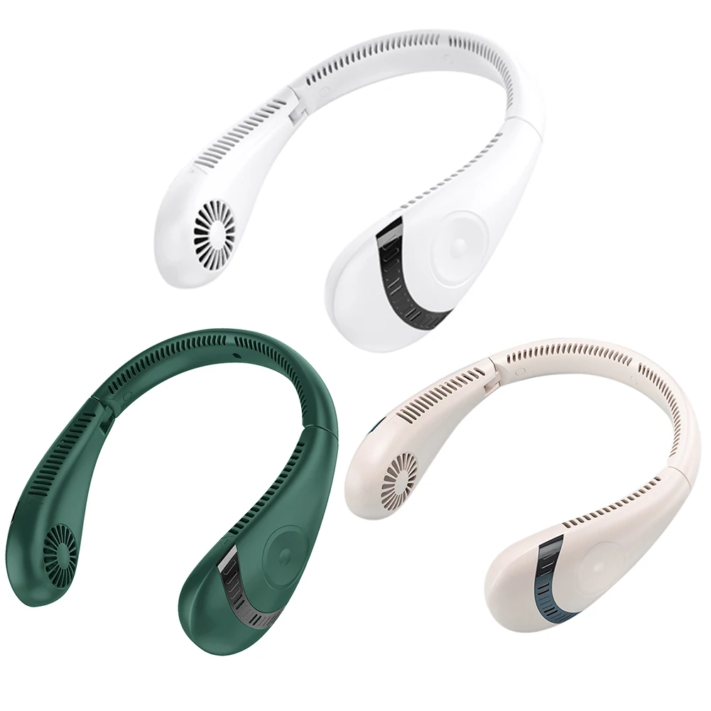

5000mAh Summer Hanging Neck Fan 3 Gears Adjustable Leafless Mute Gym Sports Personal Neckband Fans Cooling Appliances