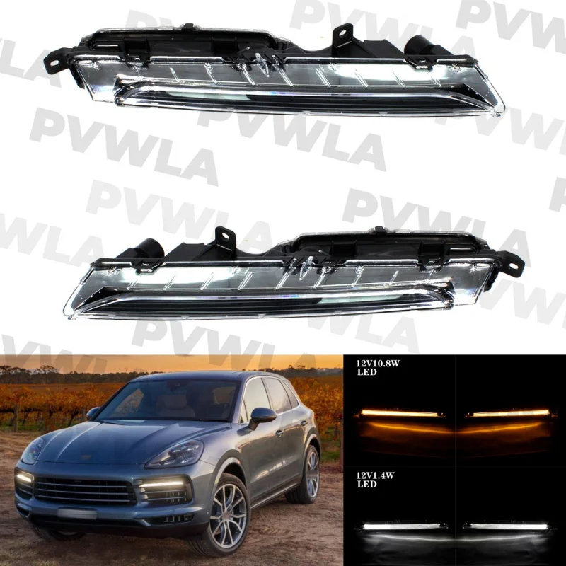 

Для Porsche Cayenne 2018 2019 2020 пара передних светодиодных DRL дневных ходовых огней в сборе с низкой конфигурацией 9 лет 0941181 ;9Y 0941182