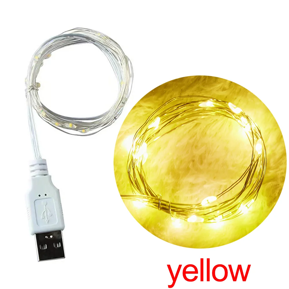 

ALINMY LED Гирлянда из медной проволоки 1 метр теплый белый