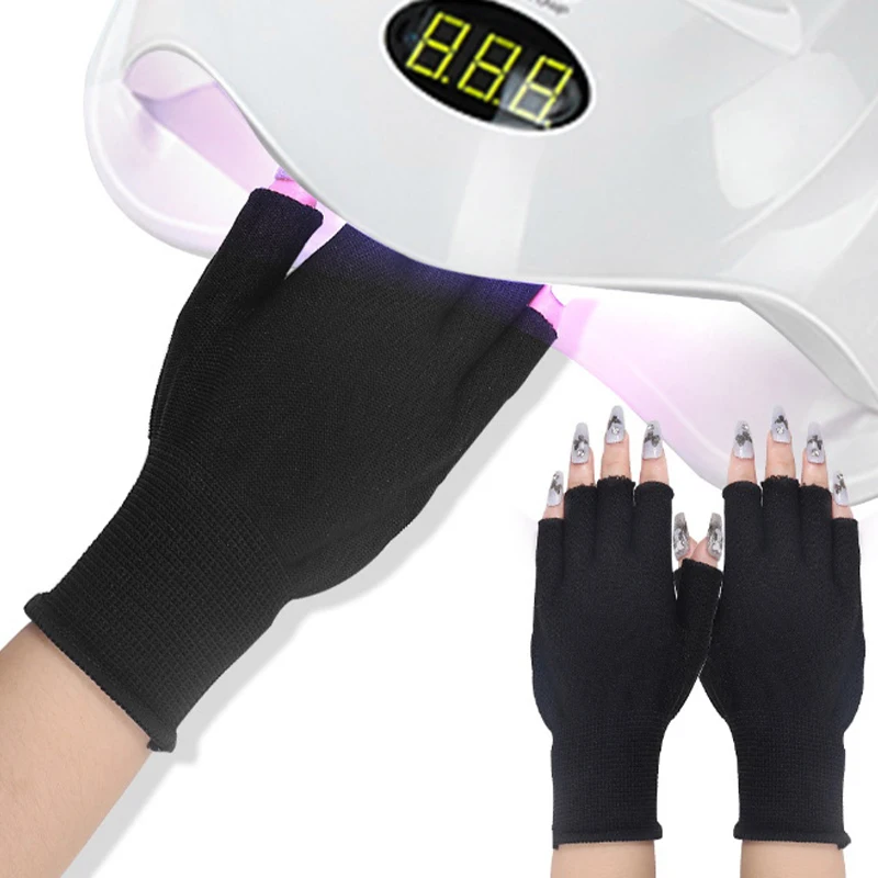 1 пара перчатки для защиты ногтей от УФ-лучей