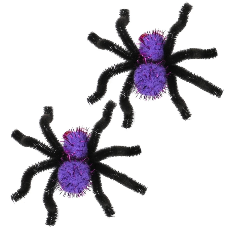 2 шт. блестящая заколка для волос в форме пауков Harajuku привлекательная девочек