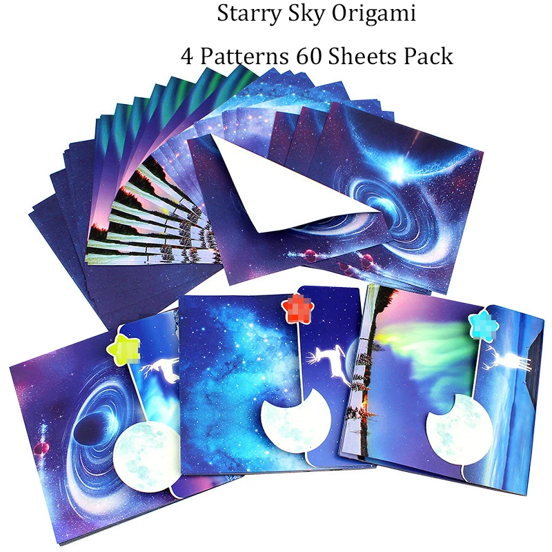 

Starry Sky Bright Color Children's DIY Handmade Paper Color Galaxy Printed Thousand Paper Crane Paper XKZZ017