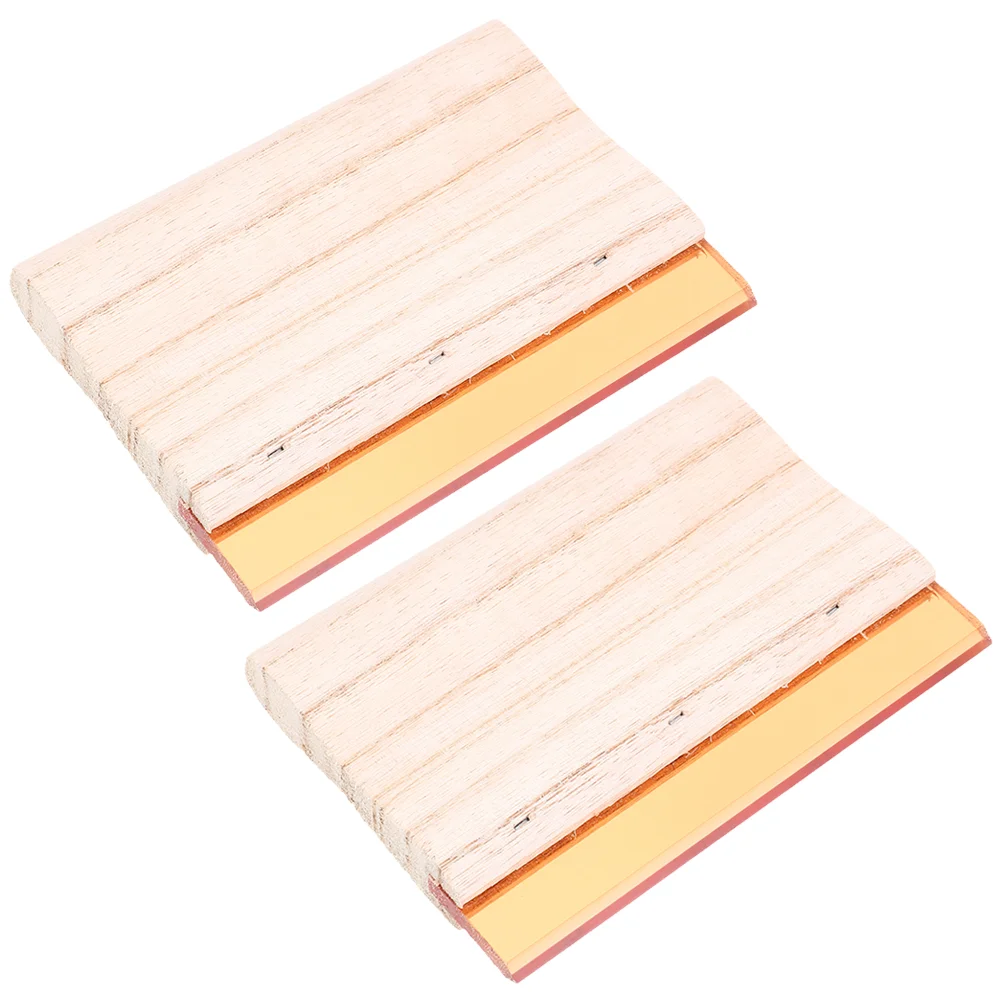 

2Pcs Professional Screen Printing Scraping Plate Practical Wooden Ink Scrapers