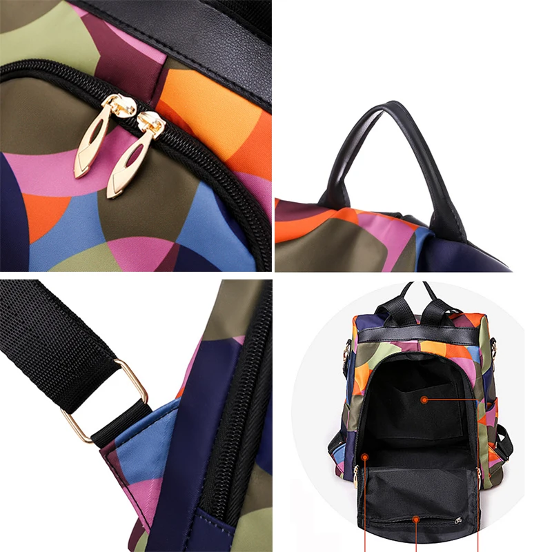 New Anti-Theft Fashion Backpack Women Casual Waterproof School Bags for Teenage Girl Multi-Function Shoulder Bag Travel Rucksack