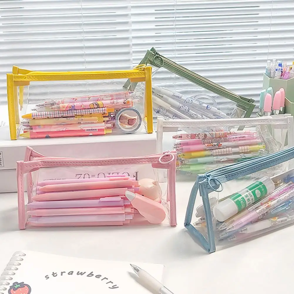 

Изысканная сумка для ручек, прозрачная косметичка из ПВХ, цветная косметичка