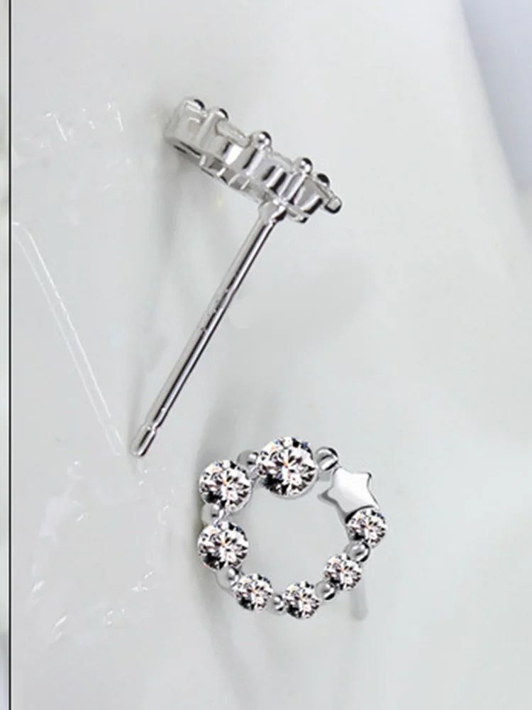 Фирменные серьги ювелирные изделия цветок однотонные серебряные