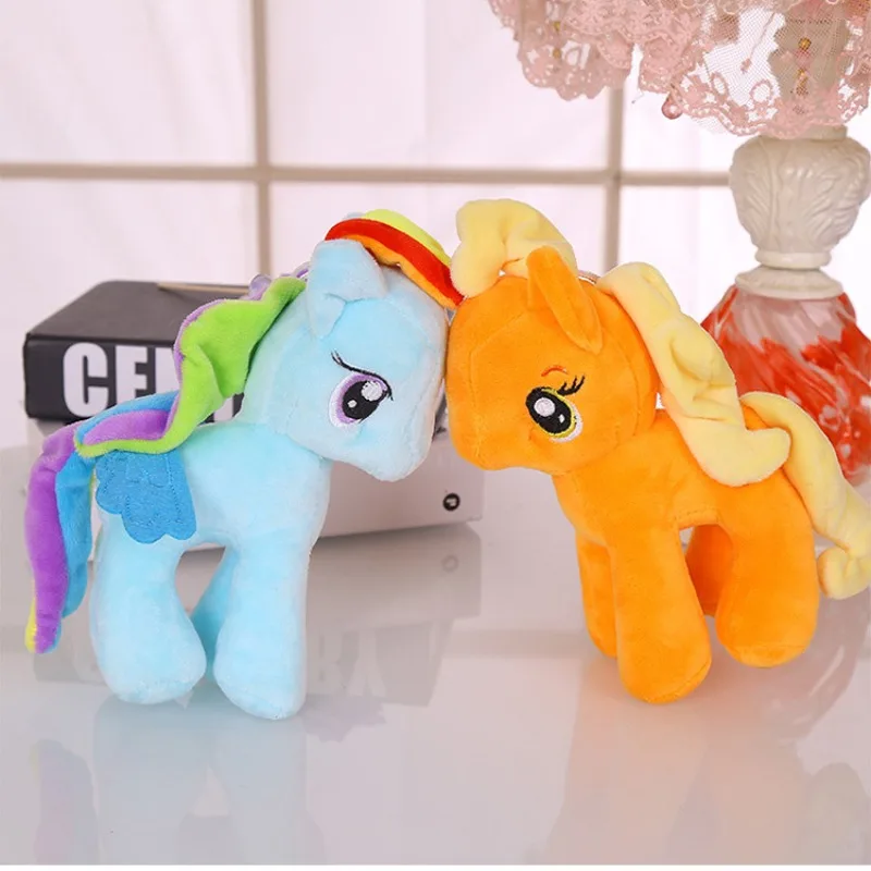 Фото Милая плюшевая игрушка-подушка My Little Pony, 25 см, подарок на день рождения, единорог My Little Pony, рождественский подарок №2