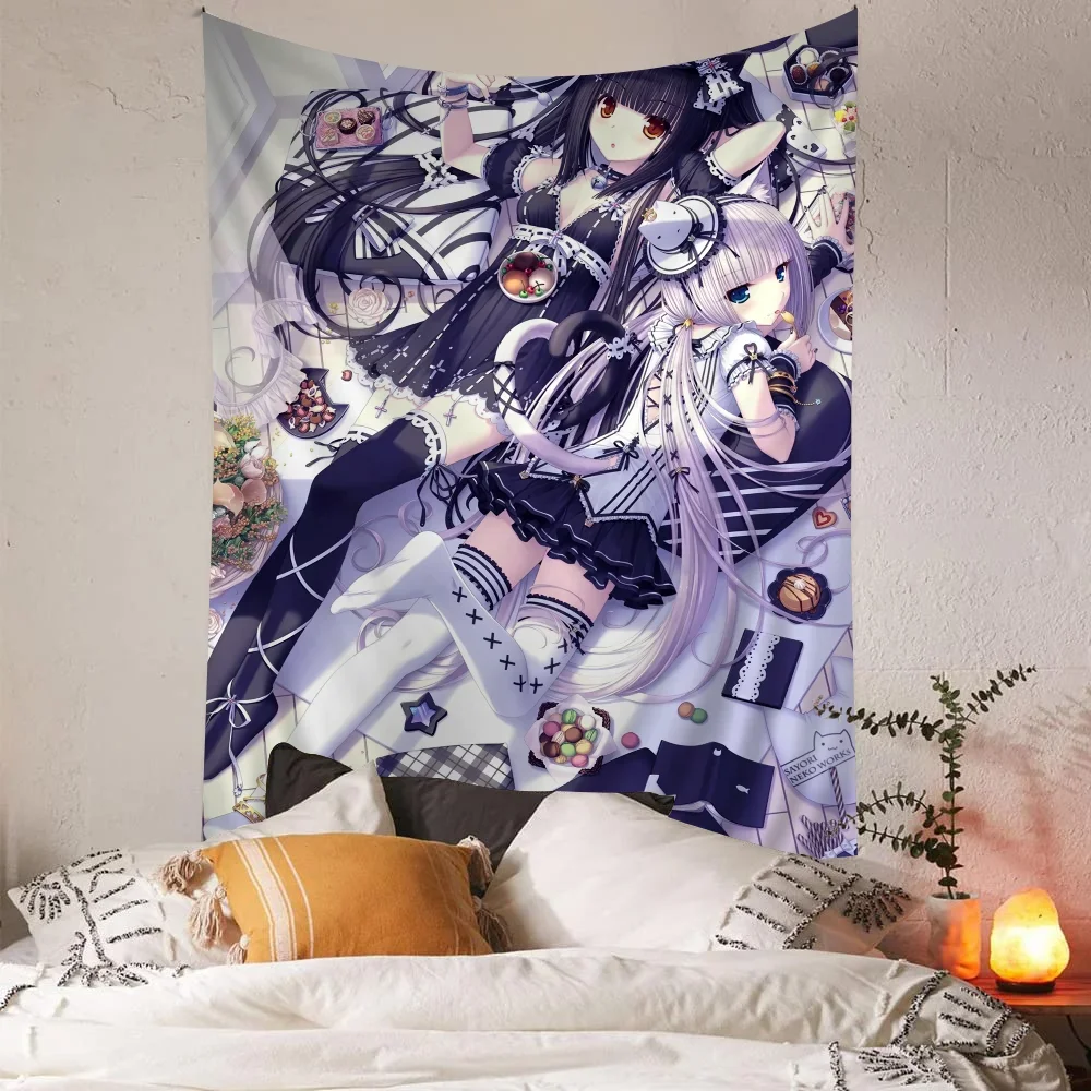 Настенный гобелен с рисунком аниме некопара художественная научная фантастика