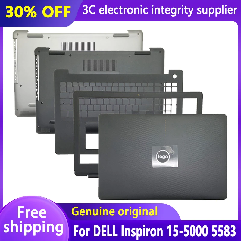 New Original Laptop Case for Dell Inspiron 15 5000 5583 LCD Back Cover Bezel Front Palmrest Bottom Case Top Upper Housing 06DWT6