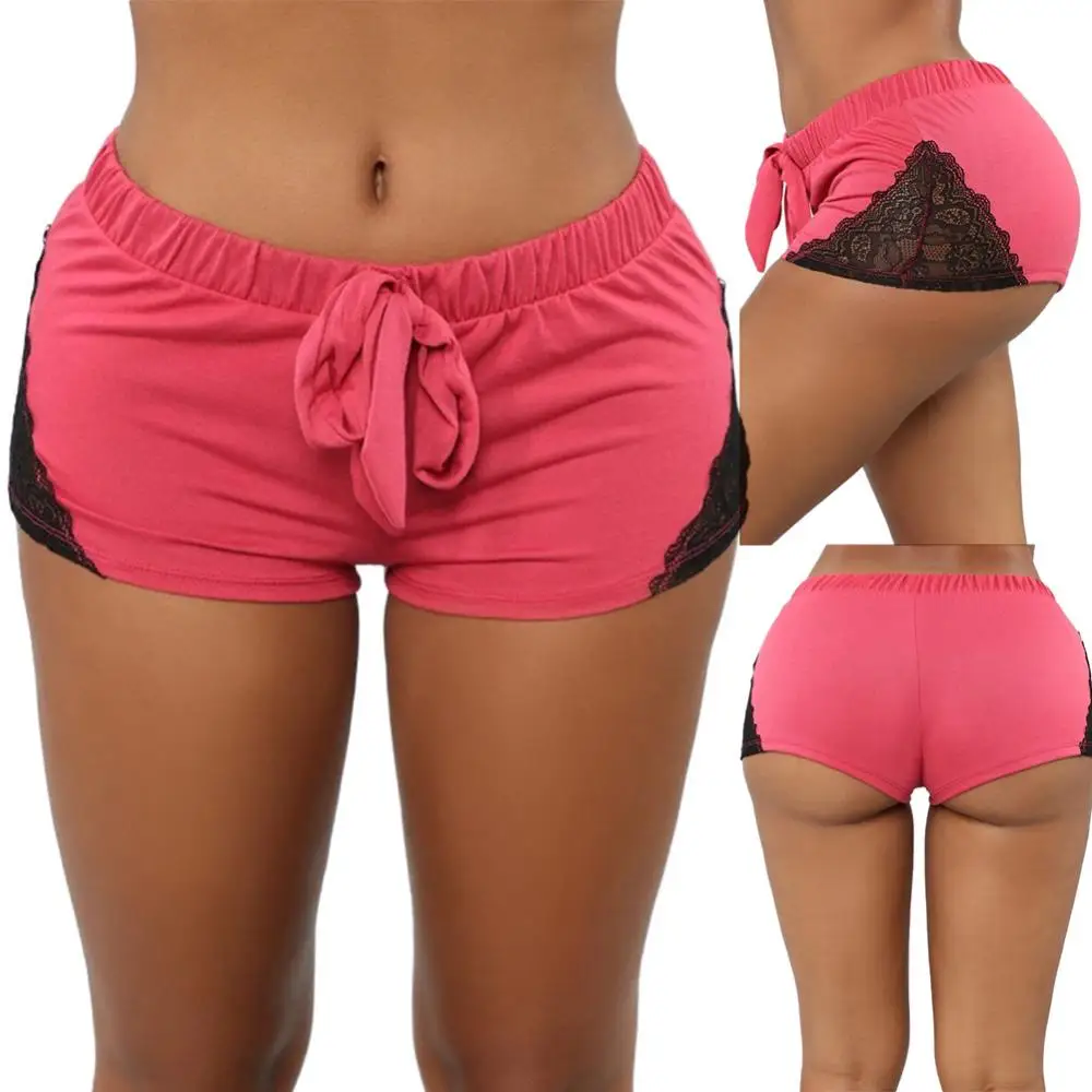 

Shorts Sports Casual Fashion Pant Women Lace Stitching Lace-up Fitness Yoga Pants