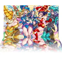 yugioh dark magician girls mat tcg ccg trading card game mat anime mouse pad rubber desk mat gaming accessories zones free bag