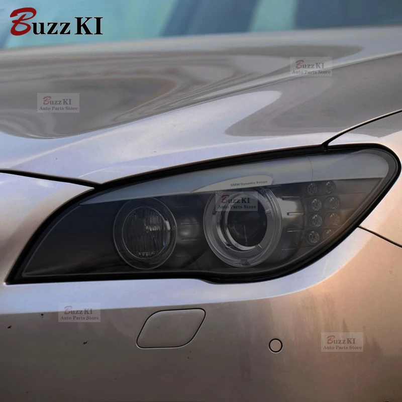 Для BMW 7 серии F01 F02 F03 F04 2009-2015 защитная пленка для фар автомобиля дымчатый черный