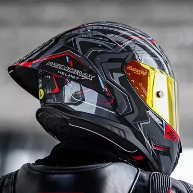Фото Мотошлем Motorax Morex R50s PRO, серый, цельный, унисекс, универсальный для всех сезонов №4