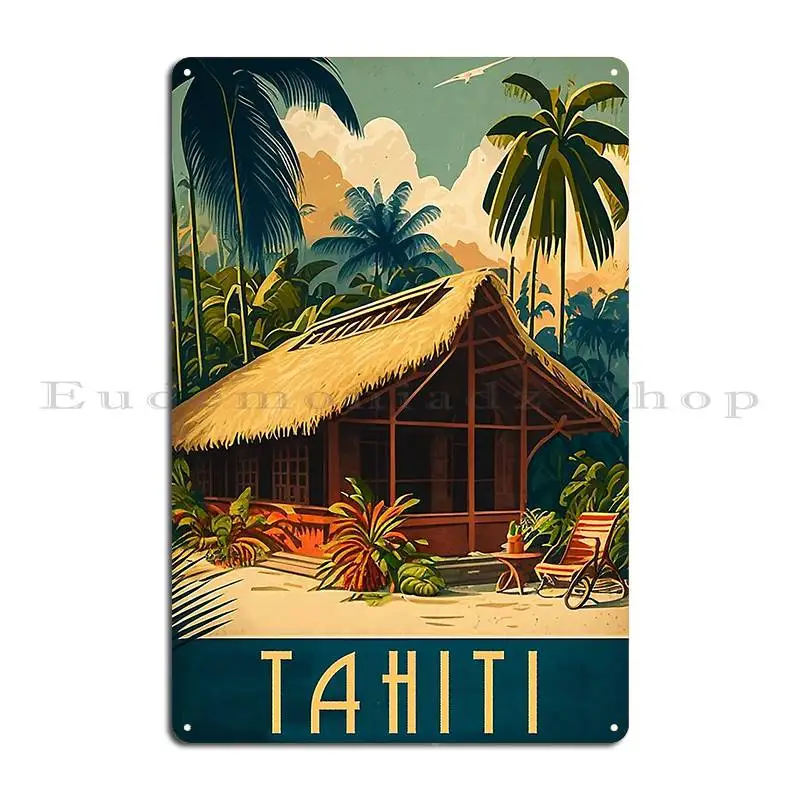 Металлическая вывеска Таити Французская Полинезия