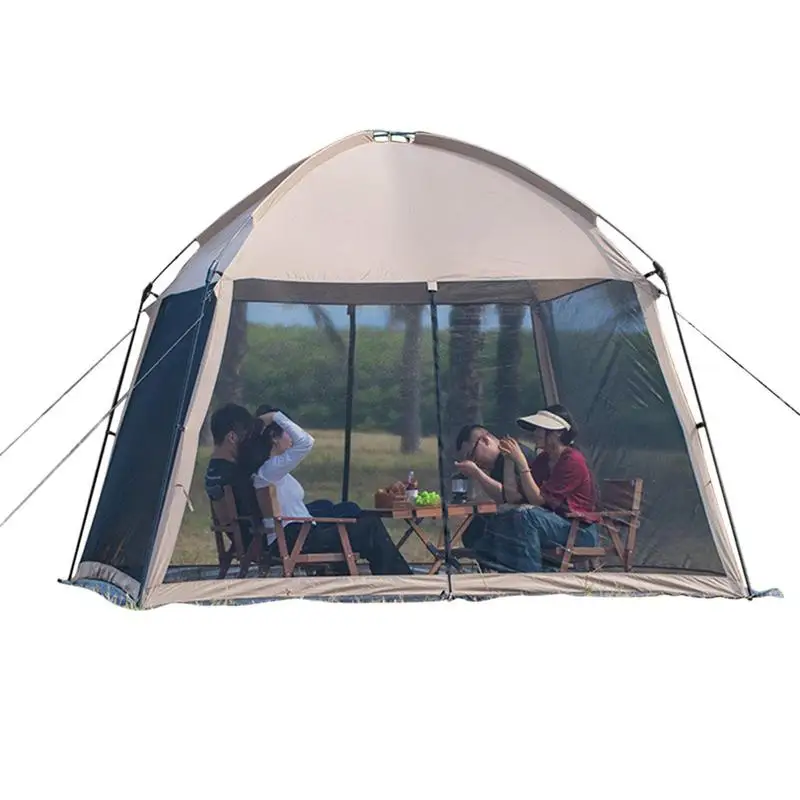 Instant Screen Party Tent With Mesh Side Walls Screened Mesh Net Wall Canopy Tent Accommodates 6-8