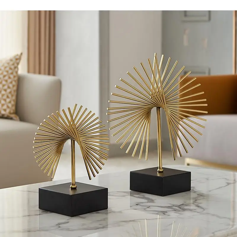 Металлическая мебель для рукоделия абстрактная золотая геометрическая линия