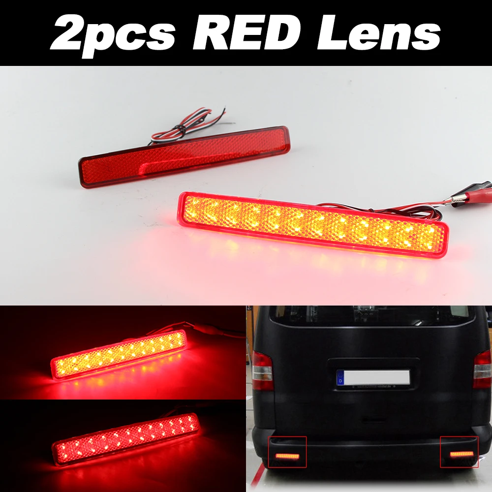

2 шт. для Volkswagen T5 Transporter для VW Multivan Caravelle 2003-2011 отражатель заднего бампера светодиодный светильник задний стоп-сигнал