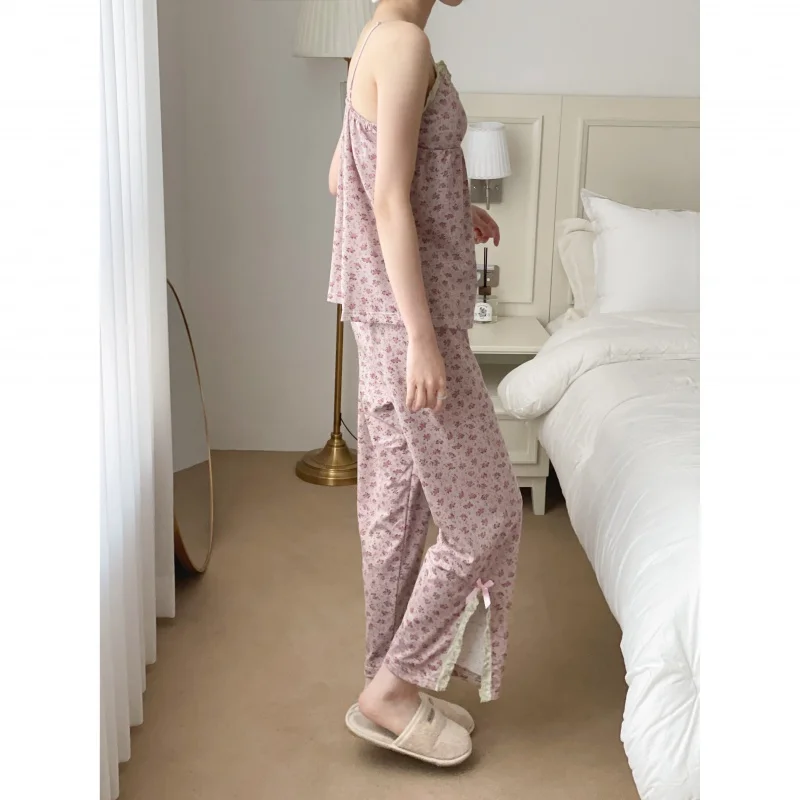 

Flower homeware set indoor wear big size summer women pajamas