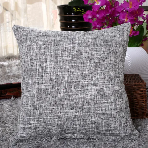 Однотонная льняная наволочка 45x5 см, наволочка карамельных цветов для домашнего дивана, декоративная наволочка для подушки, черная, белая, серая наволочка для подушки