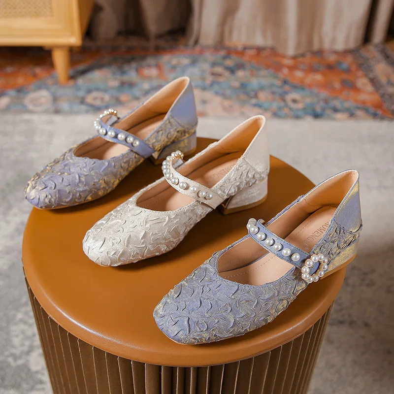 

Туфли женские на низком каблуке, удобные элегантные повседневные кроссовки с квадратным носком, модная свадебная обувь под платье, лето