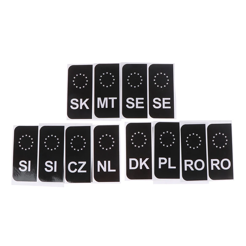 2 x Number Plate Black Sticker NL PL CZ SK Field Film Black Car Trailer Caravan Bus Fits all standard sized Vinyl