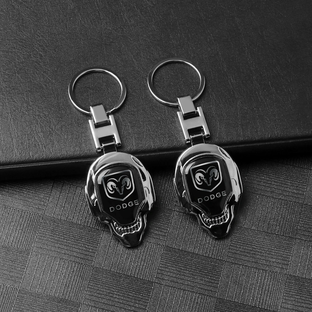 

3D Metal Car Key Rings Keychain Key Tags Remote Holder Accessories For Dodge Journey Challenger Ram 1500 Charger Durango Nitro