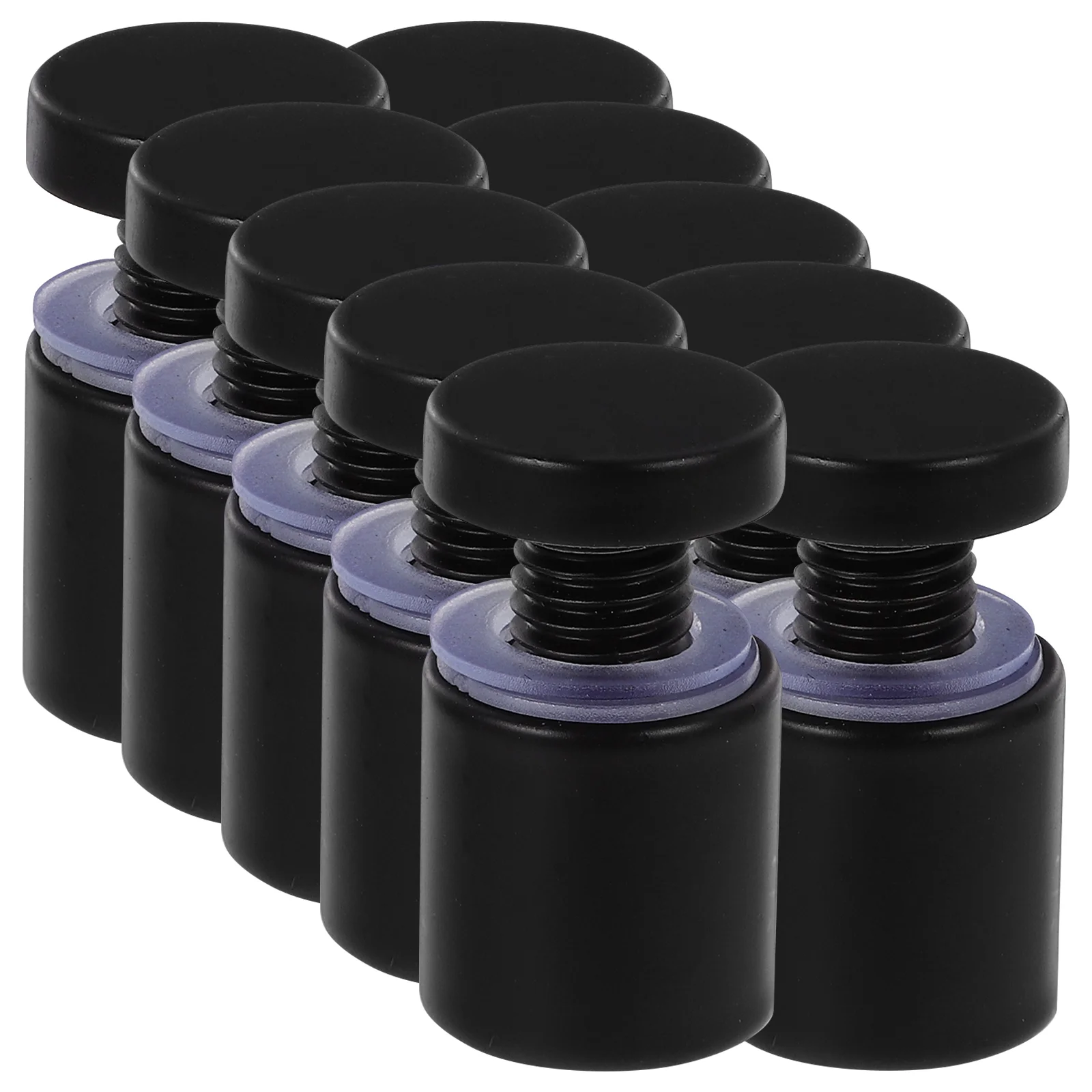 

10 Pcs Kickstand Glass Standoff Nail Metal Wall Mounts Steel Screws Stainless Small Sign